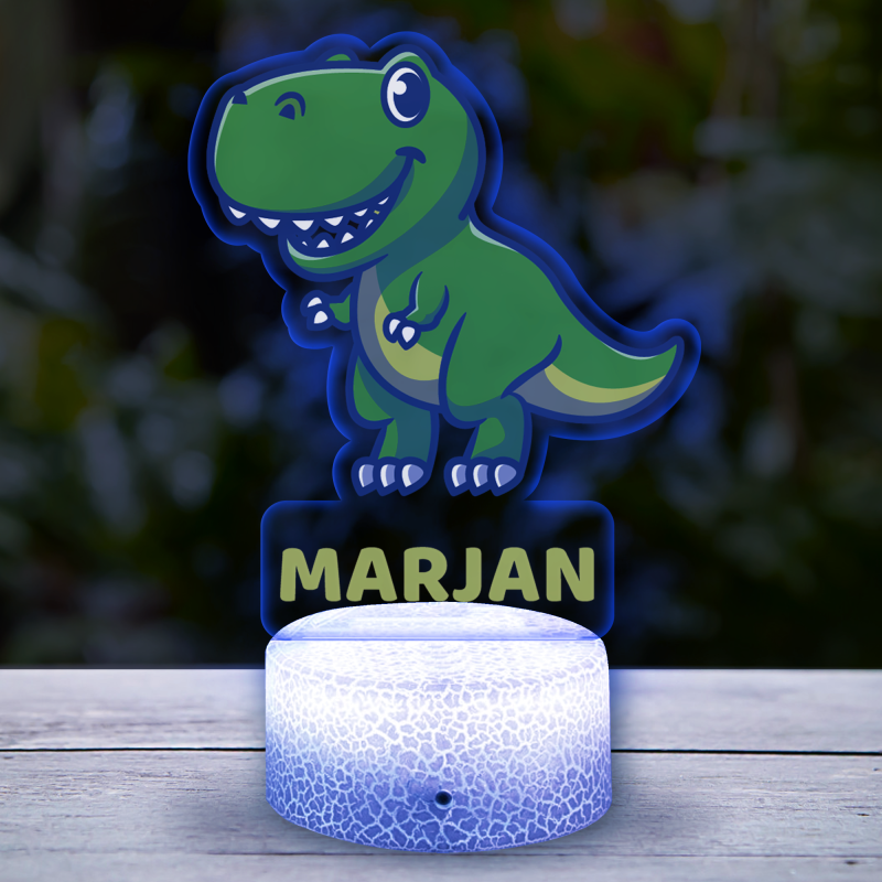 Personalizirana 3D LED lampa s dinosaurom