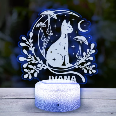 Personalizirana 3D LED lampa s mačkom