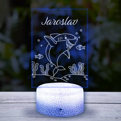 Personalizirana 3D LED lampa s morskim psom