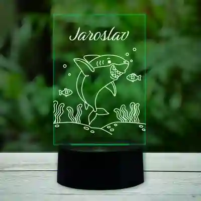 Personalizirana 3D LED lampa s morskim psom
