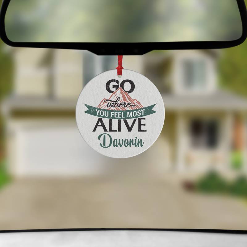 Personalizirani osveživač auta - Idi tamo gdje se osjećaš živim