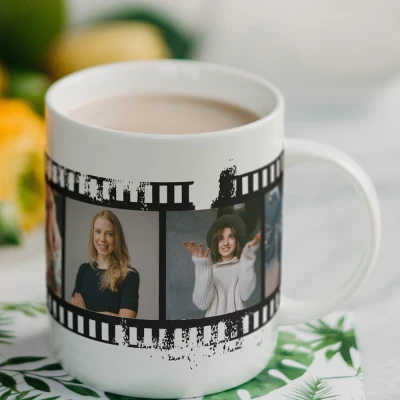 Personalizirana šalica s fotografijama u filmskoj traci