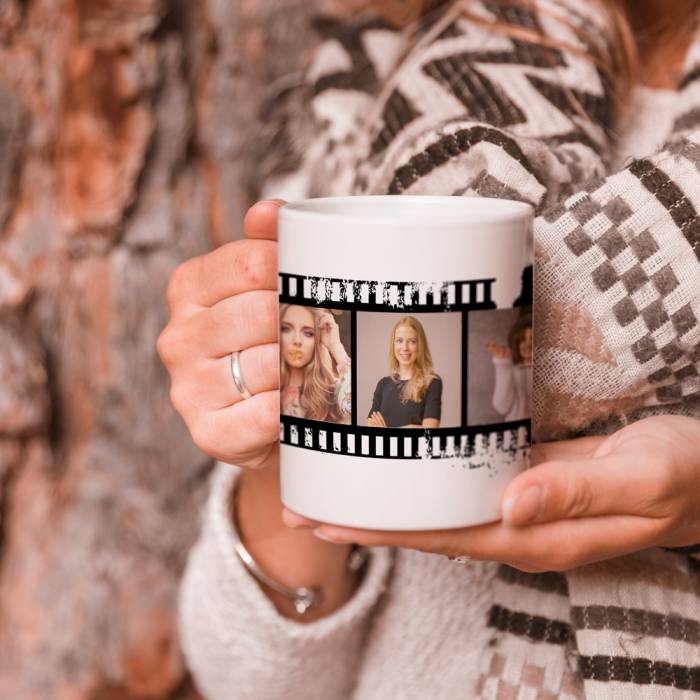 Personalizirana šalica s fotografijama u filmskoj traci