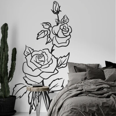 Cvjetna zidna naljepnica