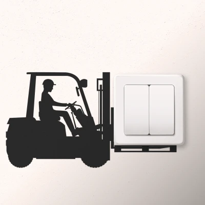 Smiješni stiker za prekidač motora