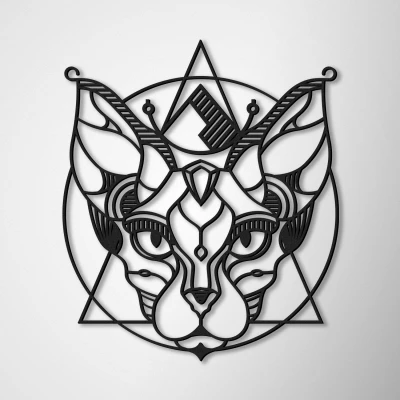 Ukras za zid Sfinga mačka