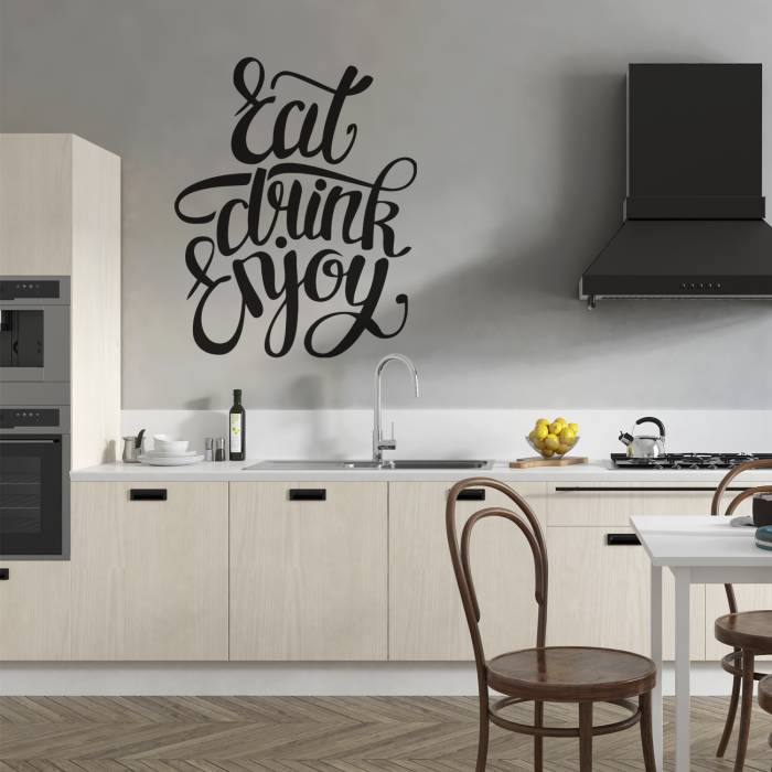 Sticker za zid Eat Drink Enjoy
