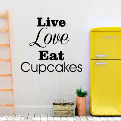 Naljepnica za zid – Live Love Cupcakes.