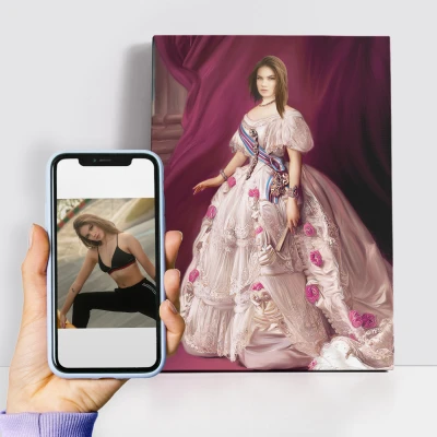 Slika princeze kraljevskog stila