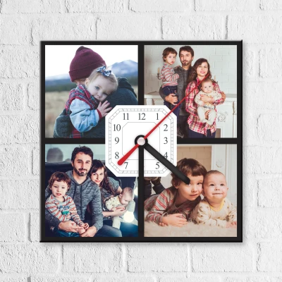 Kvadratni sat s obiteljskom slikom