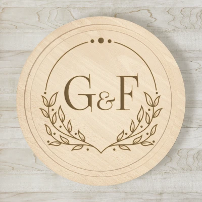 Personalizirana okrugla daska za rezanje – Par