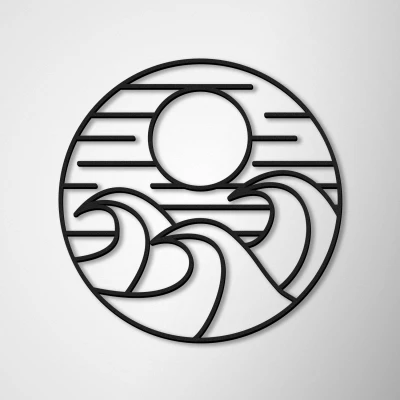 Zidni ukras - Sunrise and Waves