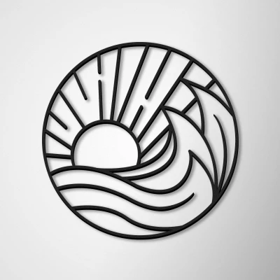 Zidni ukras - Sunrise and Waves