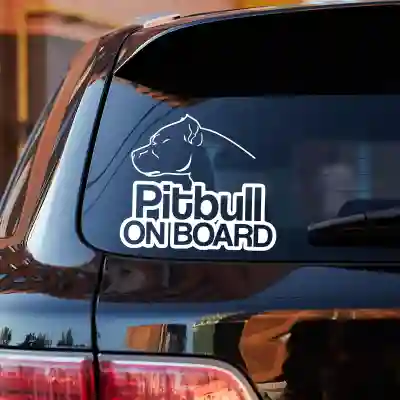 Naljepnica Pitbull na brodu